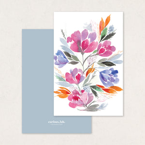 Summer Wildflowers Watercolour Florals: Card
