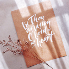 Load image into Gallery viewer, Custom Artwork: White Ink on Kraft Calligraphy