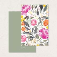 Load image into Gallery viewer, Pink &amp; Olive Watercolour Florals: Card
