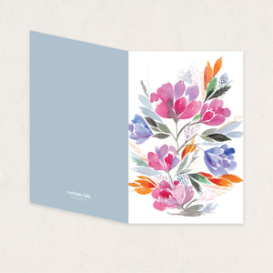 Summer Wildflowers Watercolour Florals: Card