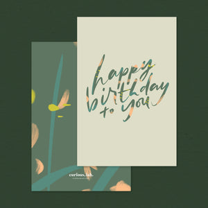 Happy Birthday Sage Green: Card