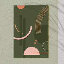 Load image into Gallery viewer, Bronze &amp; Olive Geometric: Card