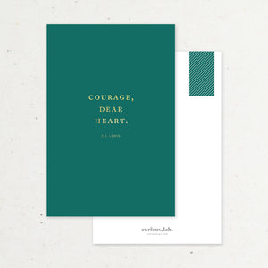 Courage, Dear Heart (Teal): Postcard