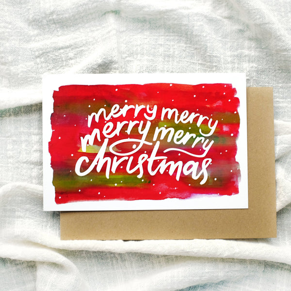 Merry Merry Christmas Card - Card