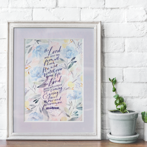 Custom Artwork: Watercolour Florals & Hand-lettered Calligraphy